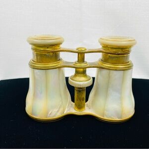 Vintage Opera Glasses with Mother of Pearl and Gold Accents